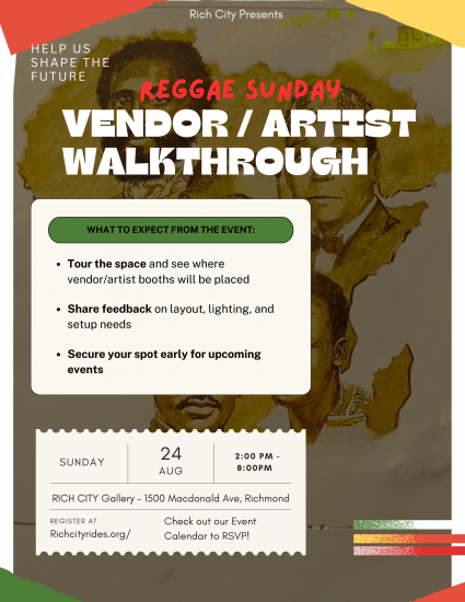 Reggae Sunday Vendor & Artist Walkthrough — Help Shape the Space!