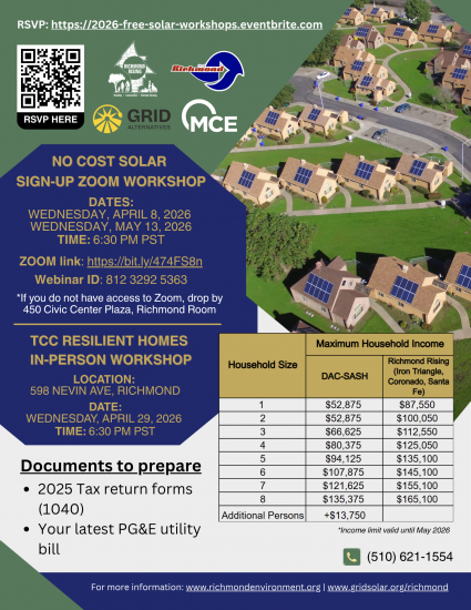 No Cost Solar Community Workshop (In-Person & Zoom)